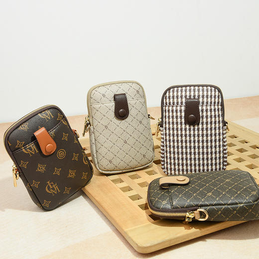 时尚质感，小众迷你百搭手机包印花单肩斜挎包HD6158-1 商品图1