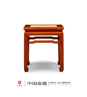 红桥红  家具严选  缅甸花梨（大果紫檀）【40马蹄腿带束腰 方凳  藤面】