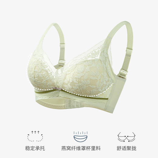 熳洁儿 小胸聚拢文胸无钢圈软支撑浪漫蕾丝23261502 商品图1