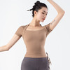 跃牌【化蝶双飞】系列裸感抽绳显瘦披肩假两件瑜伽服TM0114（可拆胸垫） 商品缩略图1