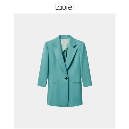 【麻感三醋酸】Laurel23春夏薄荷绿麻感西服外套LWL342T04800 商品图3