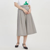 谜底时尚宽松裙裤女2023夏季新款简约高腰七分裤配腰带232MK0665 商品缩略图1