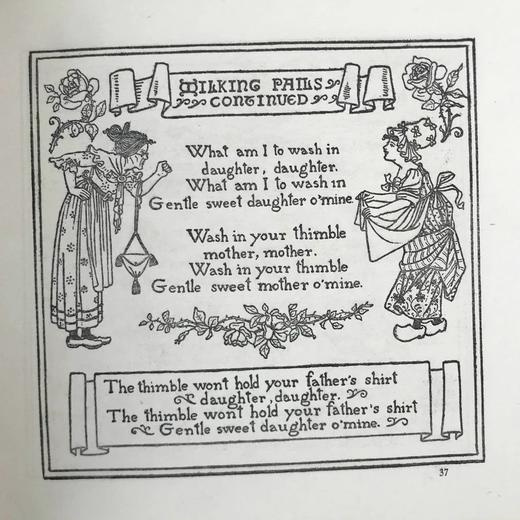 约19世纪后期 儿童歌唱游戏乐谱集 70页精美插图 布面精装18开 商品图13