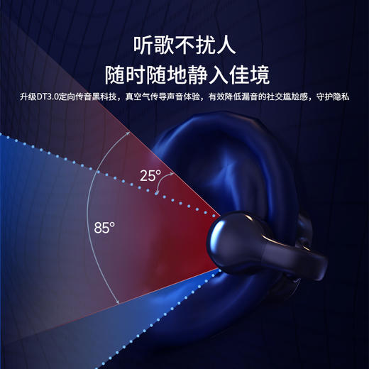 声德Sounderi113耳夹式空气传导耳机 | 强悍电量，续航强劲升级，性能更强大，5.3新一代蓝牙芯片，带来更稳定的优质链接及性能体验 商品图3