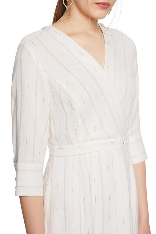 OCTAVIA V领条纹中袖连衣裙 6454 商品图2