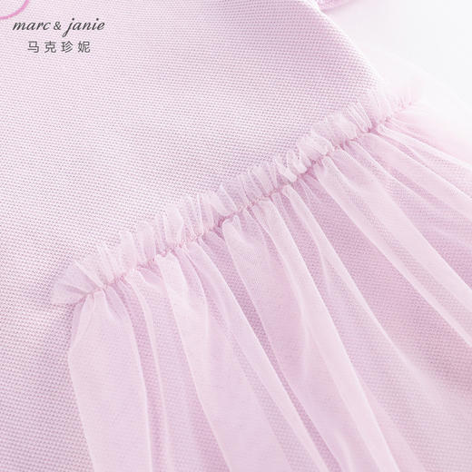 【凉感快干】马克珍妮宝宝夏装新款女童网纱裙子拼接连衣裙230861 商品图3