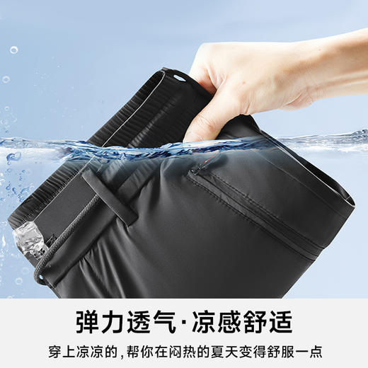 一口价【新款DWD】大依优型半松紧腰休闲长裤商务加肥加大高弹舒适大码男装宽松透气 商品图1