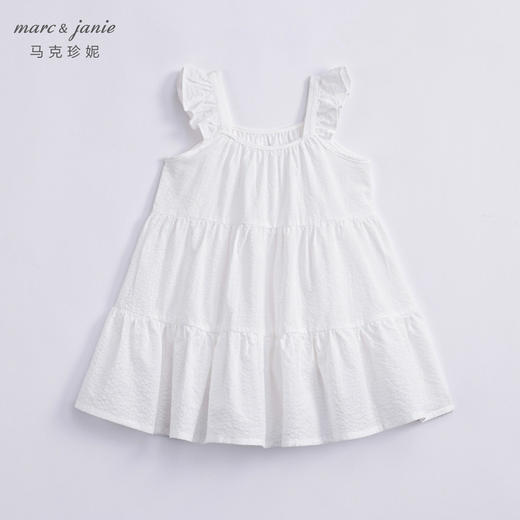 马克珍妮夏装新款裙子 女童舒适荷叶边吊带连衣裙231096 商品图1