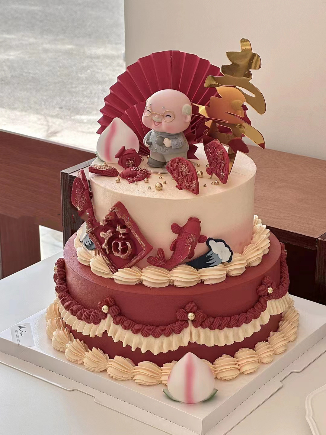 爷爷福禄安康（可备注寿公寿婆，如做单层就是上层样式）