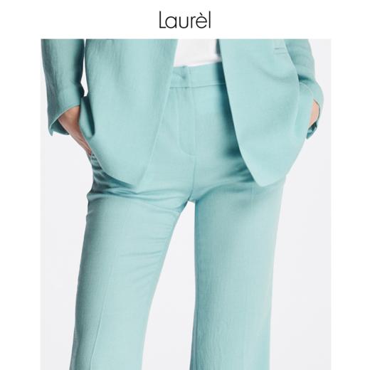 【麻感三醋酸】Laurel23春夏气质修身显腿微喇裤LWL342K04200 商品图3
