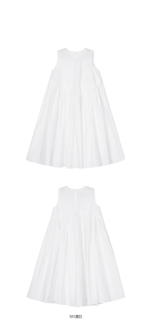 jnby  23年夏款  全棉府绸无袖连衣裙  1N5G13510 商品图7