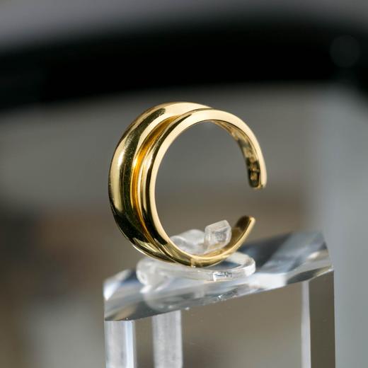 Perperle 双层戒圈 925银镀金 造型戒指 商品图6