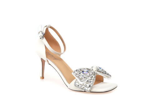 豪麟名鞋奥莱迪嘉女鞋凉鞋真丝牛皮革DJYYA31WL031白色  原价1960元 商品图0