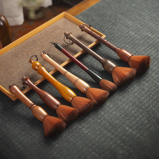 【茶道配件】茶刷养壶笔功夫茶具笔刷茶扫黑檀花梨木茶盘刷茶道零配件 商品图0