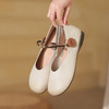 西村名物夏季新款浅口真皮奶奶鞋透气复古圆头凉鞋17608 商品缩略图5