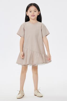 jnby  23年夏款  高密府绸短袖连衣裙   1N5G11270