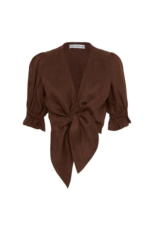 FAITHFULL THE BRAND - JAMAIS TOP-CHOCOLATE - 女装 - 上衣 - 巧克力色 商品图6