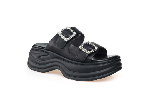 豪麟名鞋奥莱迪嘉女装羊皮革时尚凉拖DJMEO31WL209黑色  原价1660元 商品图0