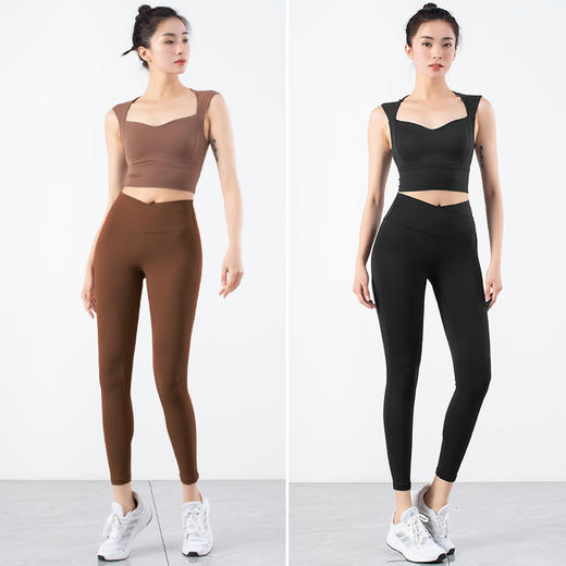 跃牌【化蝶双飞】系列交叉收腹高腰提臀紧身瑜伽裤TM0113 商品图9