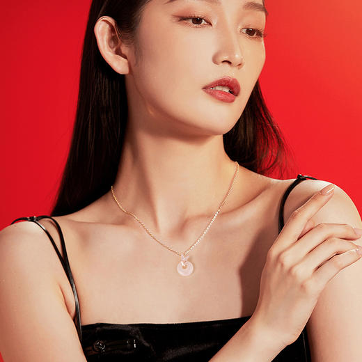 Fanci范琦×宫主蝶恋平安扣【和田玉项链】生日礼物送妈妈 送女友 商品图4