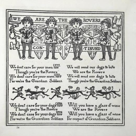 约19世纪后期 儿童歌唱游戏乐谱集 70页精美插图 布面精装18开 商品图6