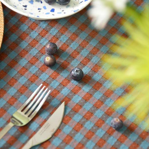 复古渔夫格纹系列桌布 商品图1