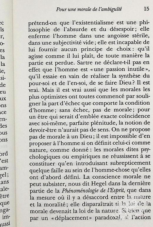 【中商原版】法文版 波伏娃 模糊性的道德	Pour une morale de l ambiguité 商品图6