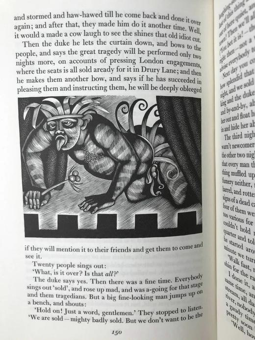 马克·吐温《哈克贝利·芬恩历险记》（1998） 15幅木版画插图 精装18开带书匣 商品图5