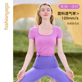 凡圣瑜伽裸感基础长款短袖 FC13315