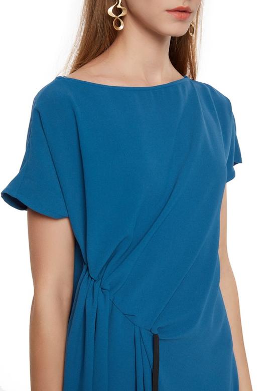 NOIR 蓝色抽褶宽身长裙 5620 商品图2