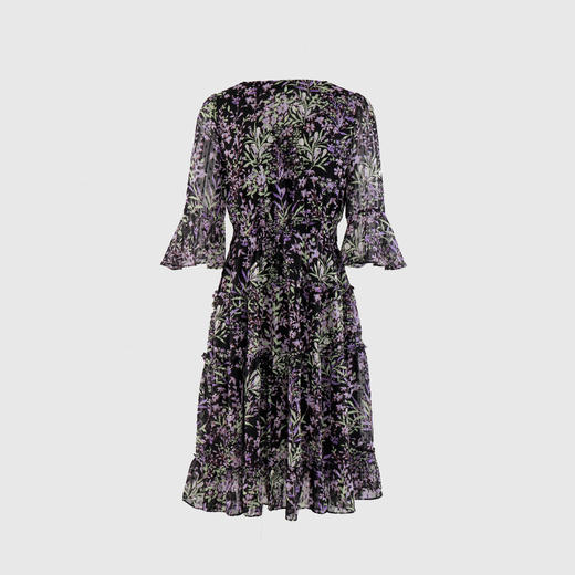 荷叶中袖女人味长款连衣裙 商品图1