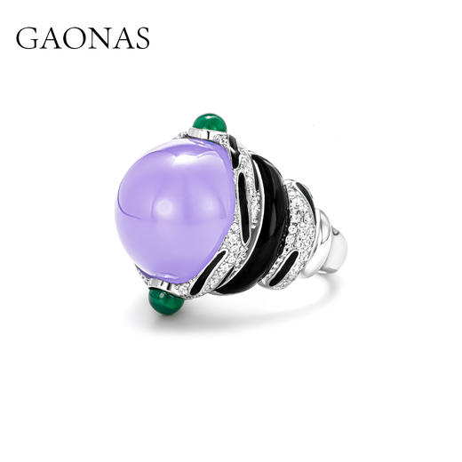 GAONAS 925银锆石戒指 高纳仕 设计师系列时尚蓝戒指PJ043600 商品图1