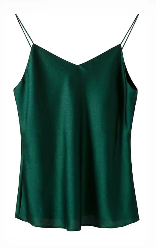 醋酸桑蚕丝缎面系带打底吊气质带背心  华美小V领必备吊带 商品图8