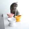 【宠物用品】-陶瓷猫碗保护颈椎斜口高脚狗狗猫粮碗猫咪食盆 商品缩略图2