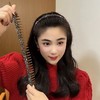 复古丝绒闪闪钻碎发发箍带齿防滑洗脸头箍刘海头箍发捆亚克力头饰 商品缩略图3