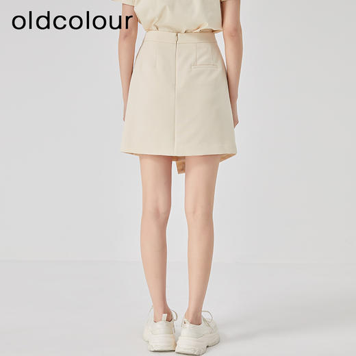 oldcolour夏新款高腰显瘦A字通勤百搭小个子短裙女O22061223 商品图4