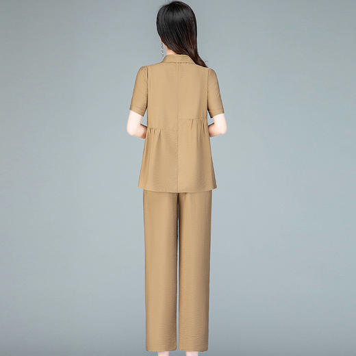 QYM I23A057-Y棉料两件套时尚妈妈装休闲套装宽松 商品图2