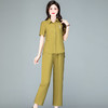 QYM I23A057-Y棉料两件套时尚妈妈装休闲套装宽松 商品缩略图0