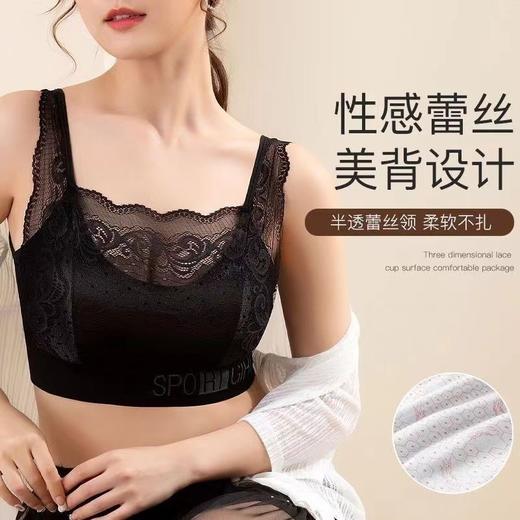 NY-688 蕾丝性感美背心少女无痕无钢圈文胸女士内衣聚拢防下垂运动抹胸罩 商品图0