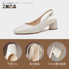 ZHR包头凉鞋百搭方头单鞋女2023新款复古法式粗跟单鞋通勤时尚鞋 商品缩略图9