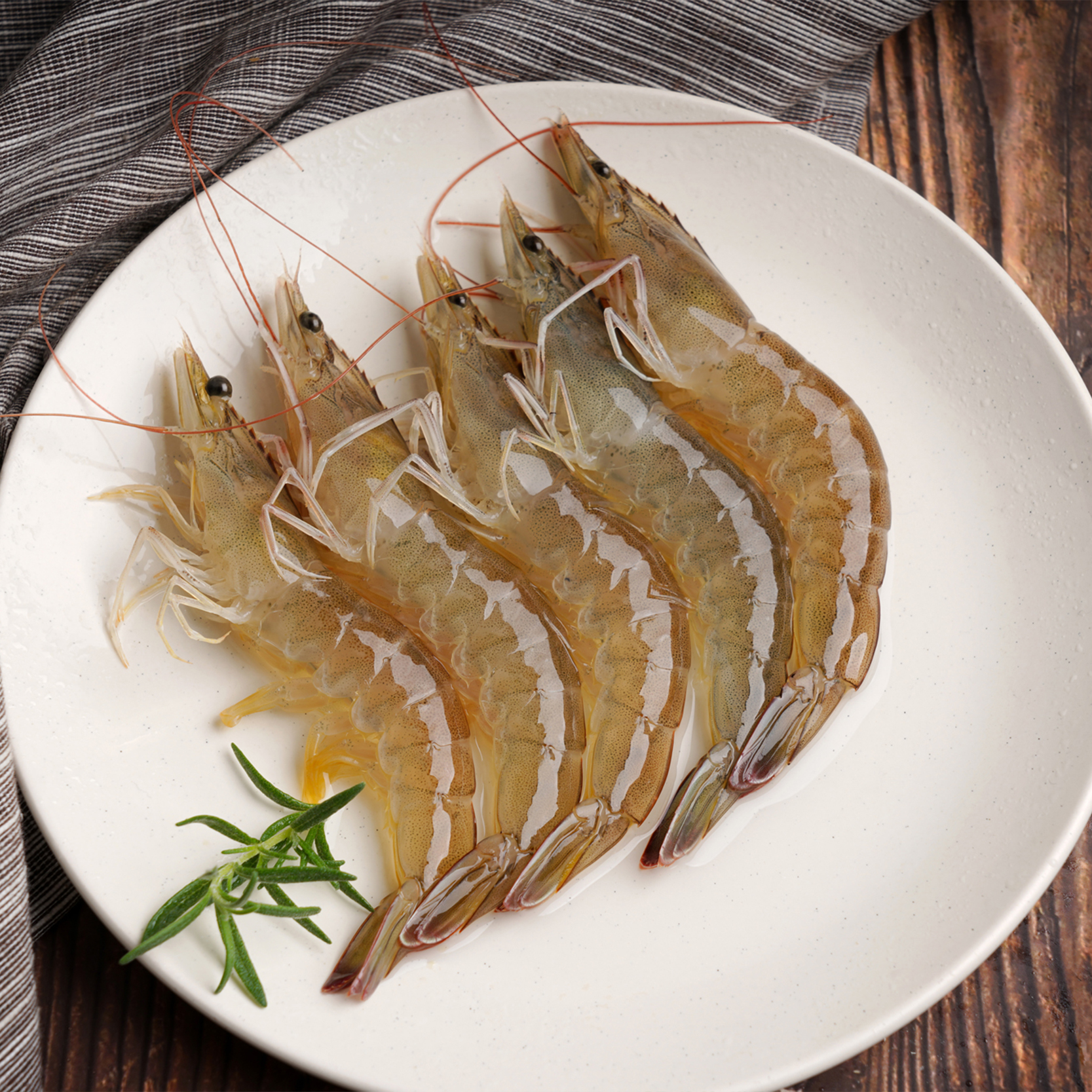 有机盐田虾 带头生虾 开背蝴蝶虾