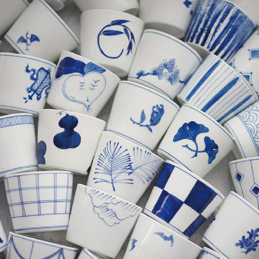 【直送到家】荆川小蓝杯 商品图0