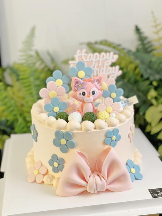 翻糖花花林娜贝尔，留住美好时光，川沙妲己粉色小狐狸主题蛋糕，请提前2天预定 商品图2