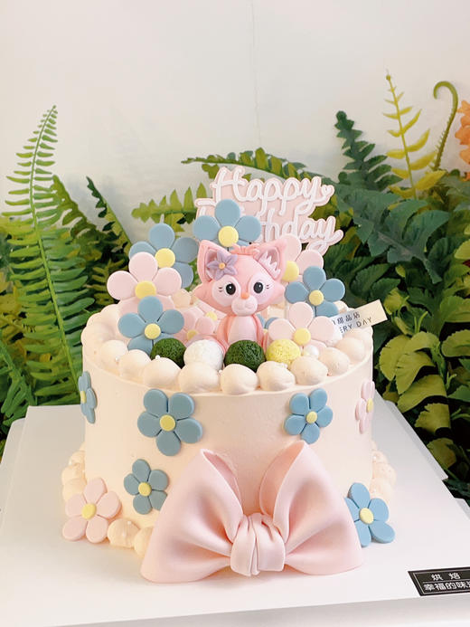 翻糖花花林娜贝尔，留住美好时光，川沙妲己粉色小狐狸主题蛋糕，请提前2天预定 商品图1