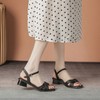 ZHR方头凉鞋名媛小香风女2023新款复古优雅女单鞋通勤轻便时装鞋 商品缩略图3