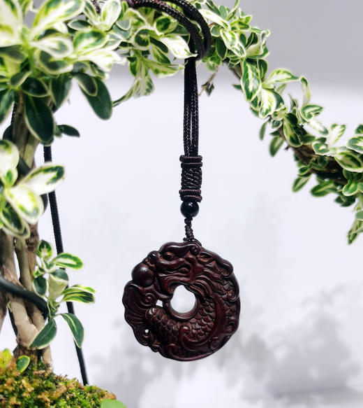 鱼化龙°小叶紫檀挂绳 商品图0