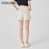 oldcolour夏新款休闲简约气质高腰直筒阔腿显瘦短裤O22071247 商品缩略图2