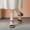 ZHR一字带凉鞋女2023夏季女鞋粗跟凉鞋简约时装凉鞋女配裙子通勤 商品缩略图2