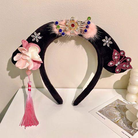 贵人宫廷风毛绒发箍大人可爱格格少女头箍发卡气质旗头古代头饰 商品图9