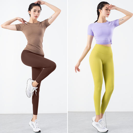 跃牌【化蝶双飞】系列无痕贴合高腰提臀健身蜜桃臀莱卡瑜伽裤SYFGD0003 商品图10